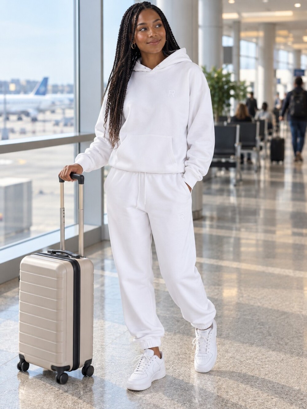 🤍 Ragdoll White Hoodie & Jogger Sweatsuit